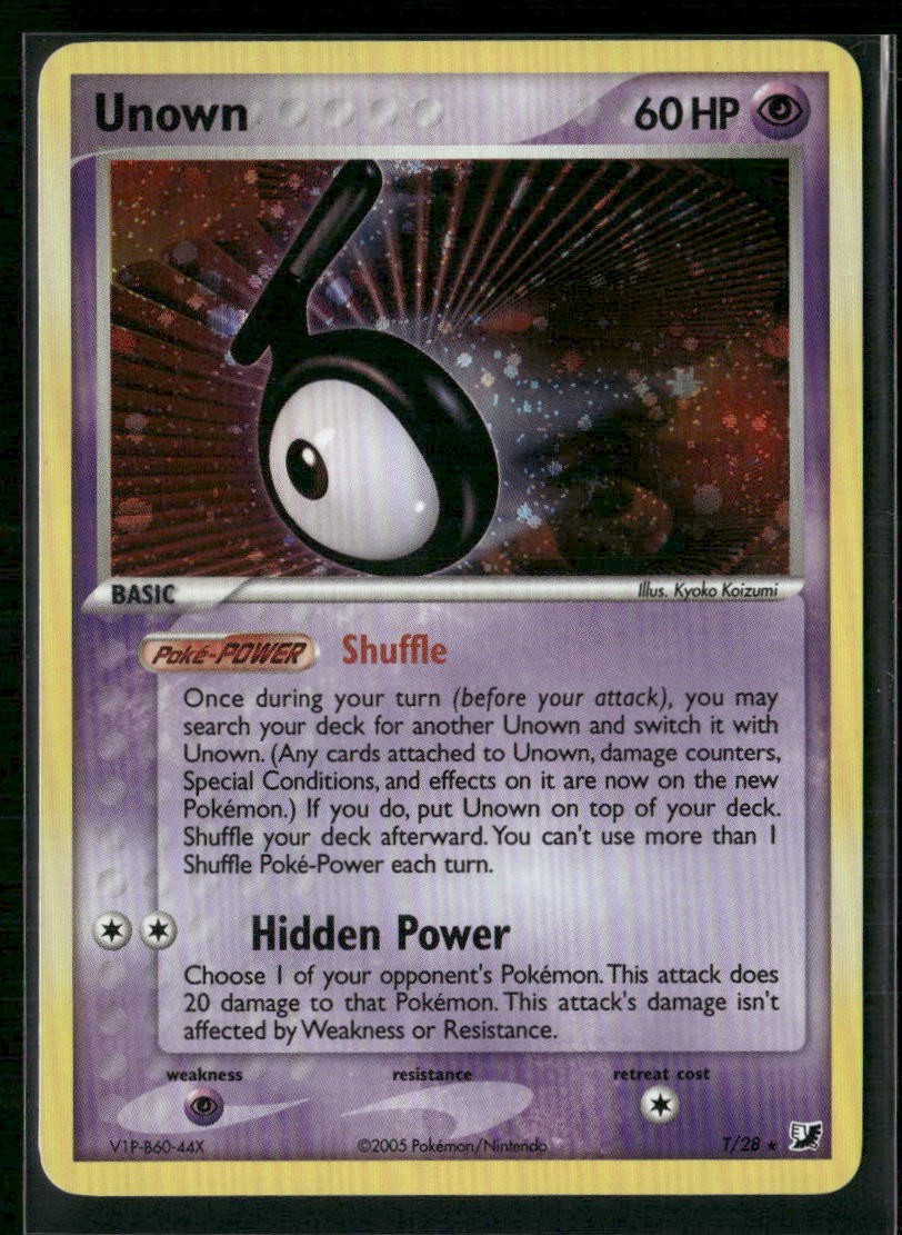 Unown (T) Unseen Forces T/28 Holo NM