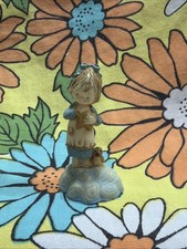 Vintage 1975 Betsey Clark Hallmark Cards Figurine Girl Angel with Star & Bird