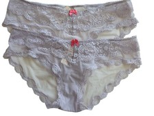 90's VTG Victoria's Secret Purple MESH Ultra Sheer Panties Size Small Lot Of 2