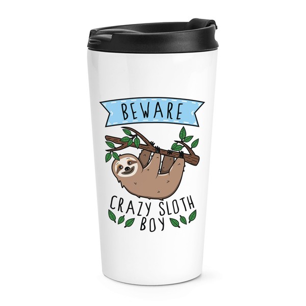 Beware VerrüCkte Faultier Jungen Reise Becher Tasse Lustiger Witz Tiere Faul-image