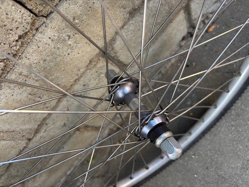 Vintage low flange Crupi Parts BMX hub set 36h rims/spokes/tires/tubes included