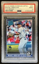 2018 Panini Donruss Optic Miguel Andujar SP RC Rated Rookie VAR #31b PSA 9