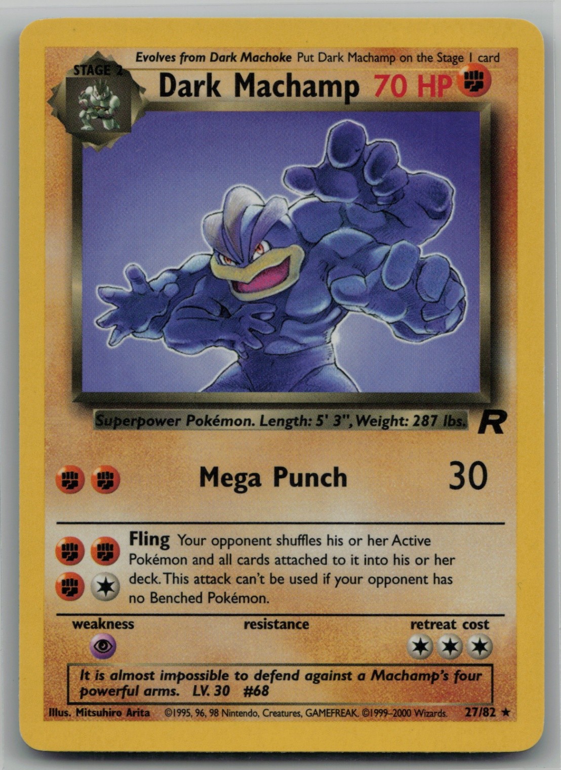 Dark Machamp (27) Rare Team Rocket 27/82 NM