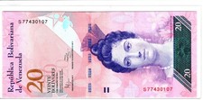 Venezuela 20 Bolivares 2011 UNC S77430107