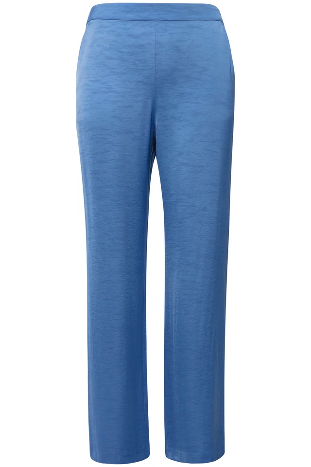 Ulla Popken große Größen Hosen 42 jeansblau Anzughose Struktur weites Bein - Bild 1 von 1