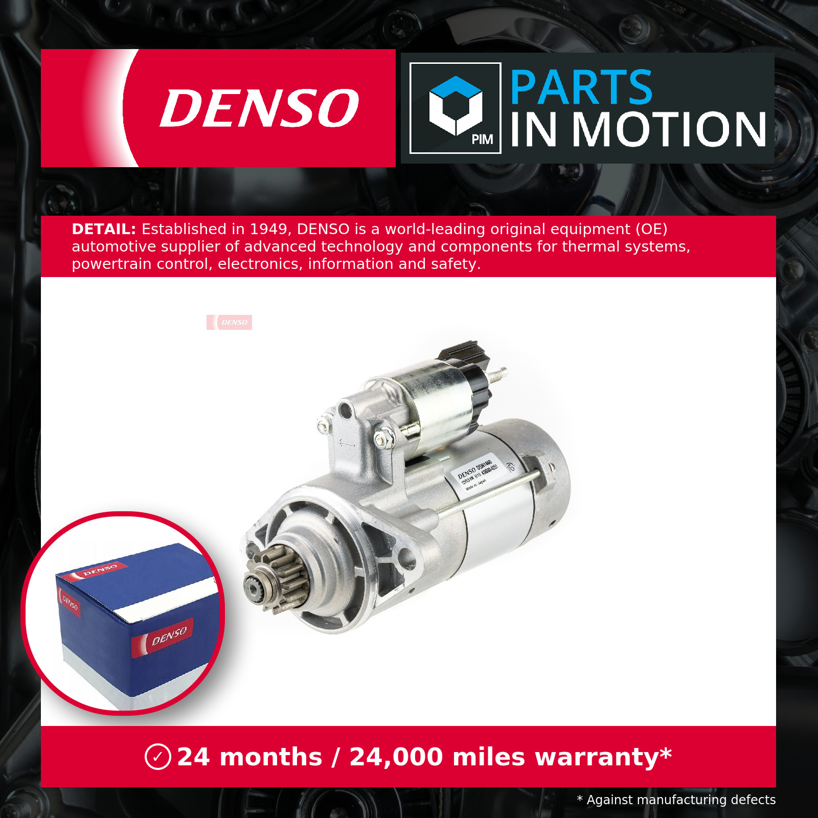 Starter Motor fits VW SHARAN 7N 2.0D 10 to 22 Automatic Transmission Denso New