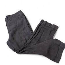 EILEEN FISHER Linen Cropped Wide Leg Coastal Sustainable Pants Size Small
