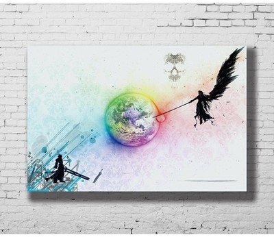 368347 Final Fantasy Cloud vs Sephiroth Game Art Decor Wall Print Poster