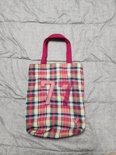 ​Vintage American Eagle Plaid Tote Bag Pink 77 Logo Y2K From Original Owner