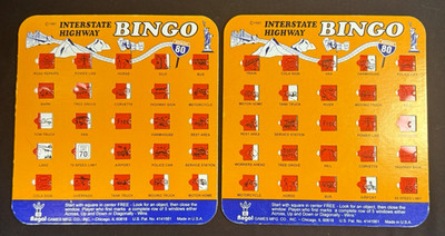 On The Go Bingo ''Interstate Highway'' Travel Board Game