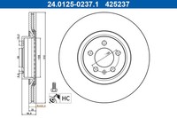 2Er-Set 2Er Set Bremsscheibe ATE 24.0125-0237.1 VAG 2Q0 615 301 N