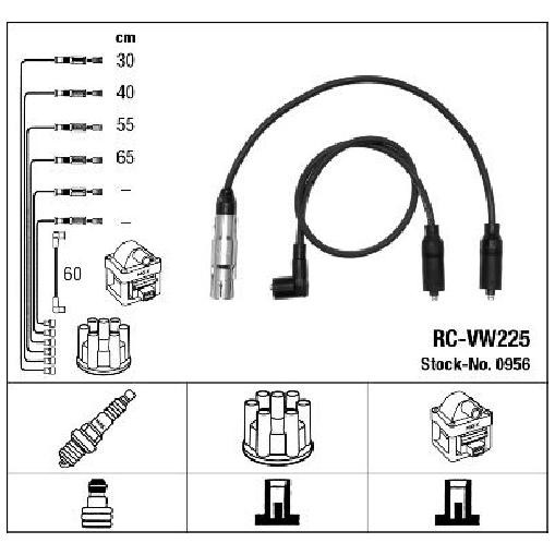 ZüNdleitungssatz FüR VW Polo 6V 1.6 95 Bis 01 NGK AGG 037905483C-image