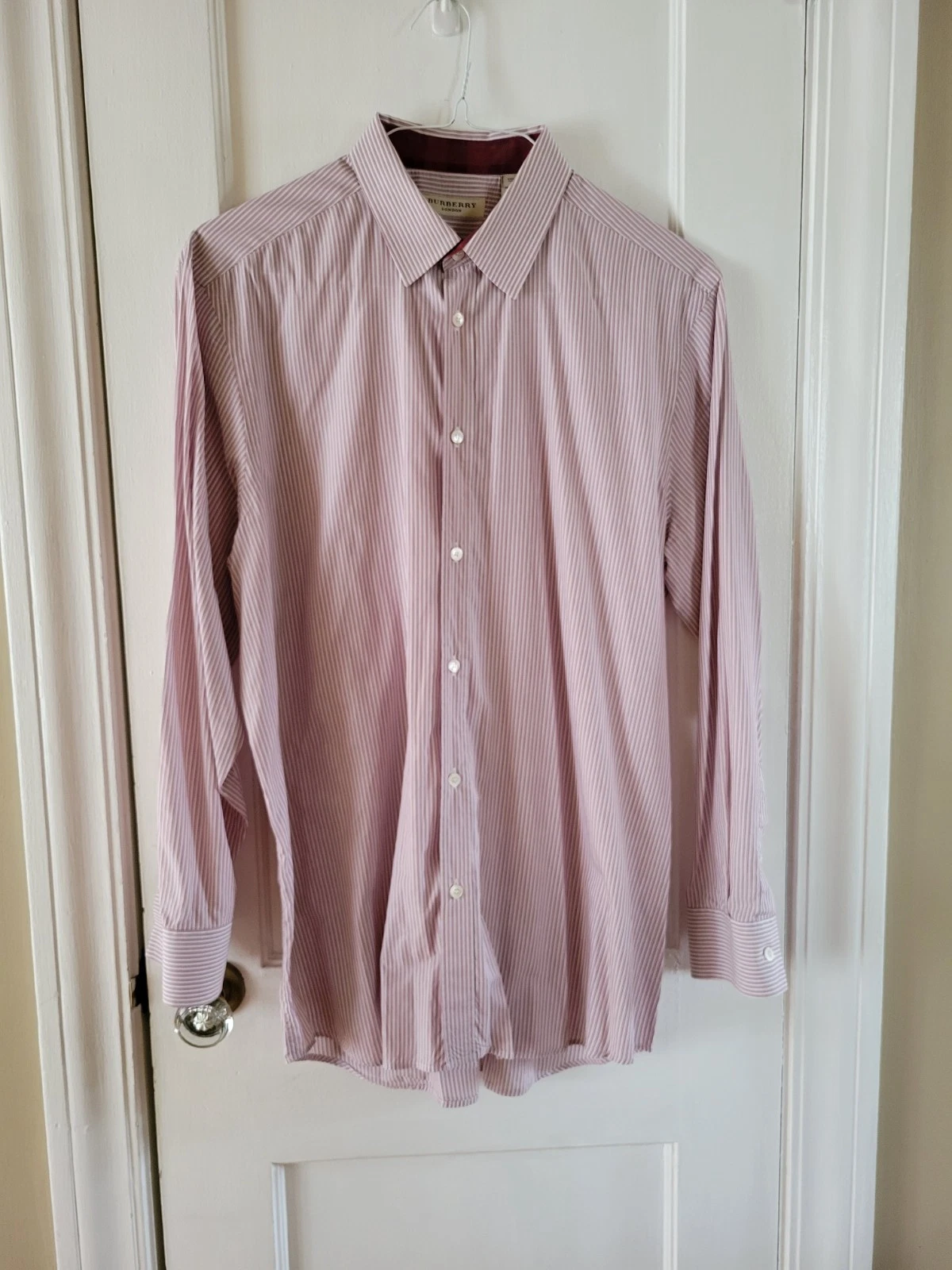 Camicia elegante uomo Burberry London con bottoni scollo 17" manica 34 35"