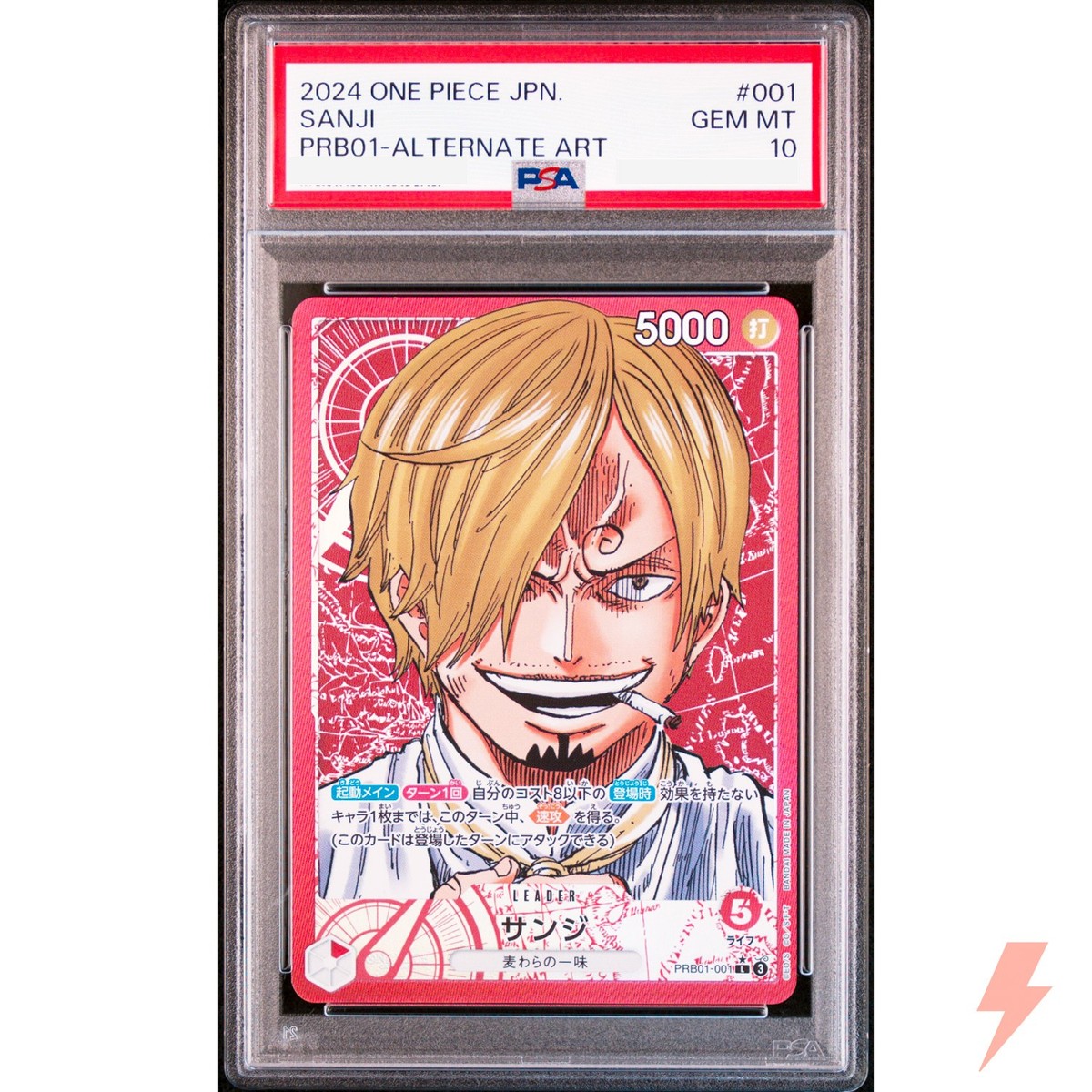 PSA 10 Sanji (Alt Art) PRB01-001 ONE PIECE Card The Best