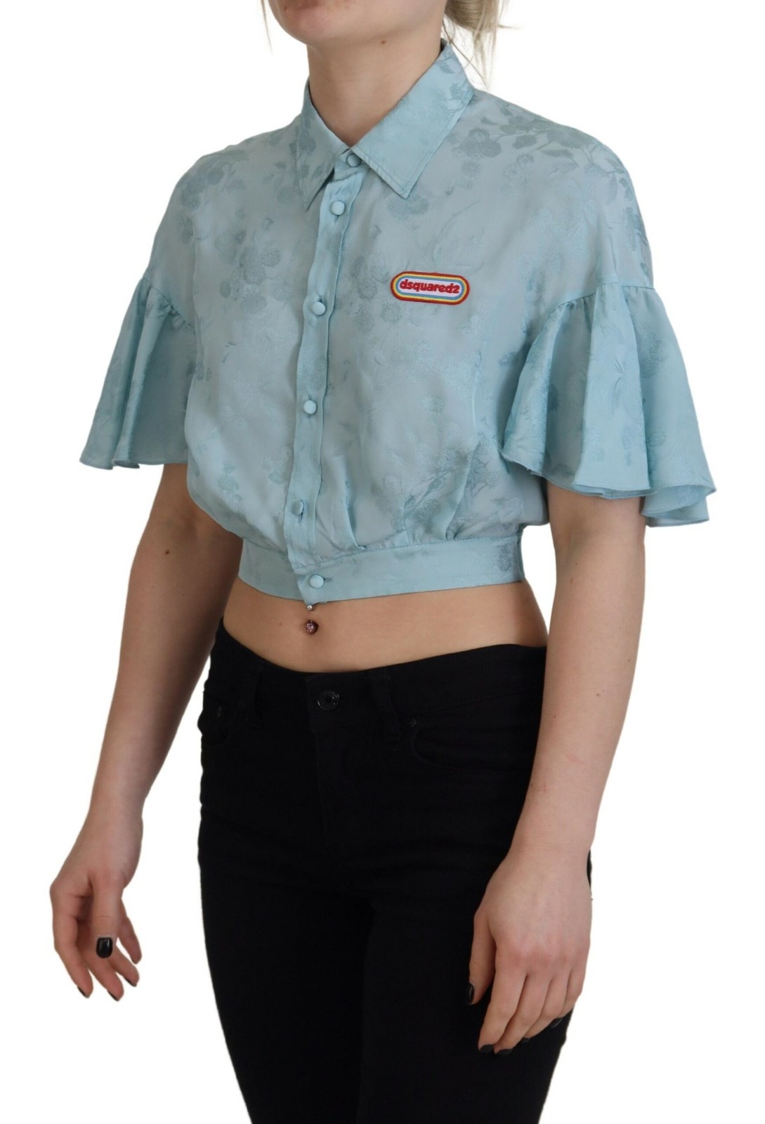 Dsquared² Blue Collared Button Down Short Sleeve … - image 2