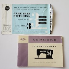 Kenmore Model 54 Sewing Machine Book Manual V...