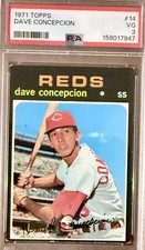 1971 Topps #14 Dave Concepcion - ROOKIE CARD - PSA 3 VERY GOOD - CINCINNATI REDS. rookie card picture