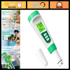 5-in-1 Salt Tester pH Meter for Pool, Hot Tub, Aquarium - High Accuracy Salini