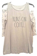 Rae Dunn Pajamas Set of 2 pcs      Women's RUNS ON COFFEE. size Lg NWT