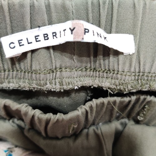 Celebrity Pink XS Olive Green Cargo Jogger Pants Elastic Waist Utility Pockets - Picture 4 of 5