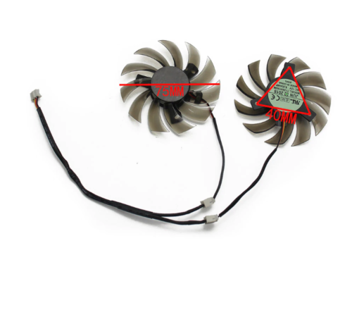 Cooler Fans For Gigabyte Geforce GTX460 GTX470 GTX570 GTX580 GTX670 T128010SM - Picture 4 of 17