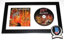 KERRY KING SIGNED FRAMED SLAYER 'HELL AWAITS' CD COVER BOOKLET BECKETT BAS COA KERRY KING SIGNED FRAMED SLAYER 'HELL AWAITS' CD COVER BOOKLET BECKETT BAS COA