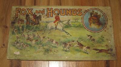 Antique Original Clark Sowdon Tokalon Series Fox and Hounds Board Game #355 Rare