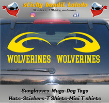 U of M Michigan Wolverines 6 inch window vinyl decal stickers