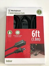 Westinghouse 3 Pack 6FT Outlet Extension Cord with Flat Plug, Christmas New