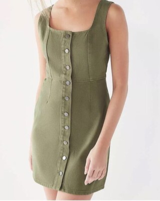 brown denim dress urban Brown Denim Dress main image 1