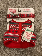 Cat Comfort Harness & Leash Set Merry & Bright Collection NEW