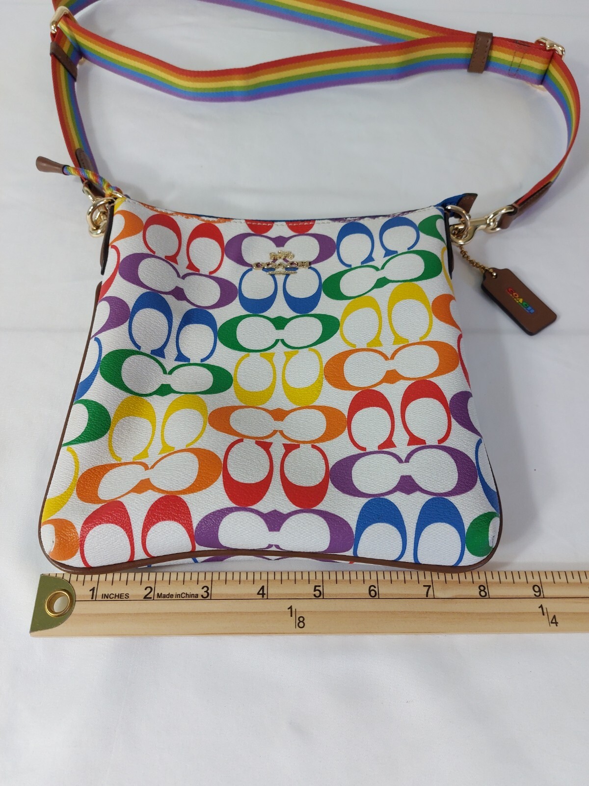 Coach Jes Slim Pride🌈Rainbow Leather Crossbody 2495 … Gem