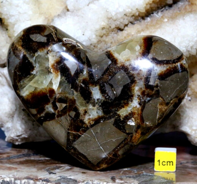 Septarian Nodule Heart - Large Polished Geode Natural Raw Healing Mineral 225g