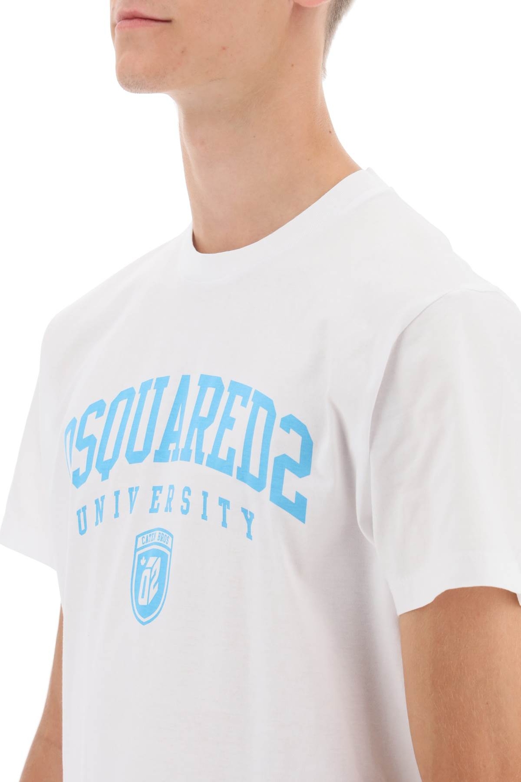 DsquaRed 2 t-shirt Stamp college S74GD1166S23009 White Sz.XL 100W image 4