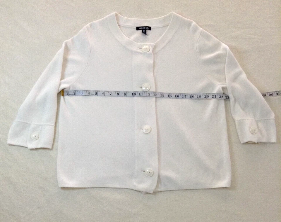 Cárdigan George Tejido Botón Frontal Suéter Vainilla Dream Algodón/Rayón Talla XL Foto 4 de 4