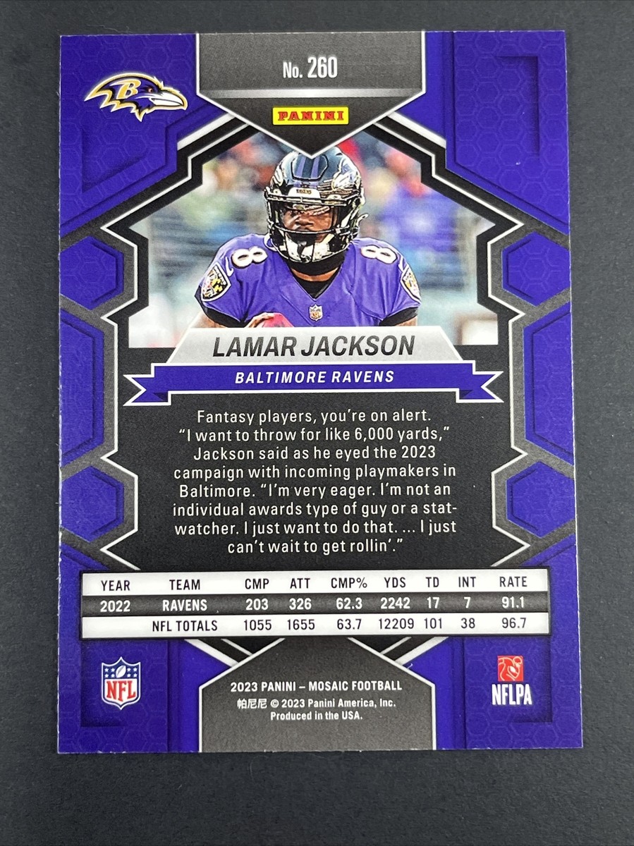 Lamar Jackson, 2023 Panini Mosaic National Pride, #260, Baltimore