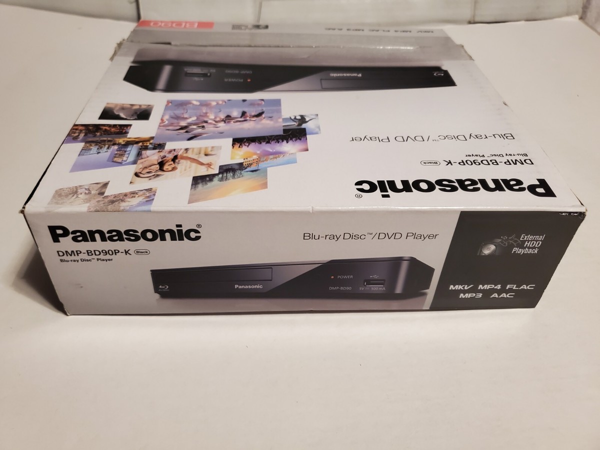 Panasonic DMP-BD90P-K Blu-ray Disc/DVD Player Includes Manual ,Box