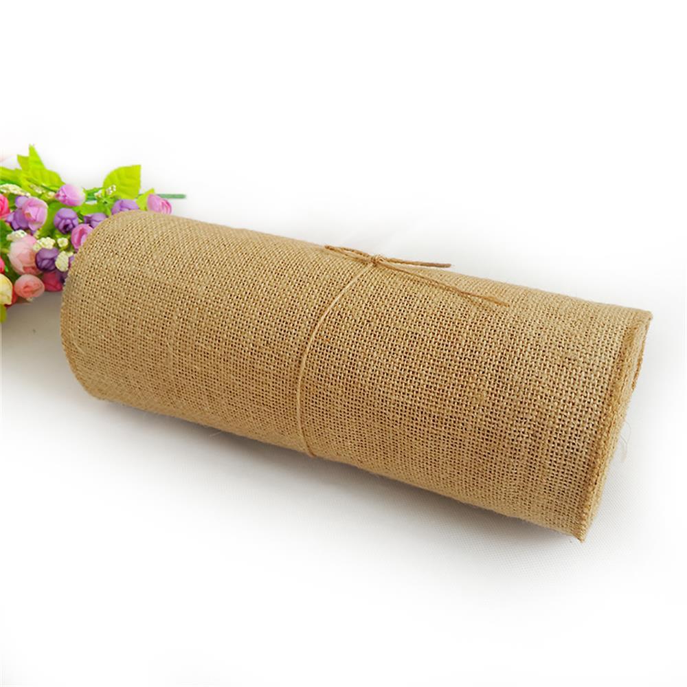Time to Sparkle 12"" WideX10M Hessian Roll Burlap Jute Farbic Rustic Table Runner