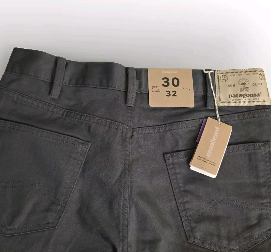 Patagonia Performance Twill Pants Pocket Grey 30X32 NWT Work Pants