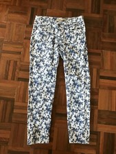 Yellow Beetle Turkish brand Made in Turkey white jeans blue floral pattern W27