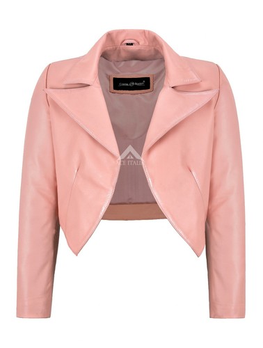 Ladies Baby Pink Cropped Jacket Real 