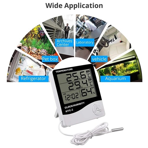 Digital LCD Thermometer Hygrometer Temperature Humidity Meter Moisture Sensor - Picture 24 of 26