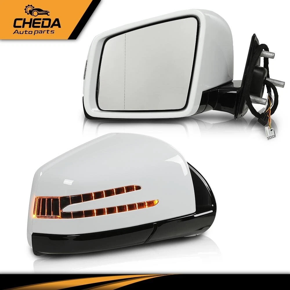 Pair Side Door Mirror White Fit For Mercedes Benz M GL class ML63 ML350 2005-11