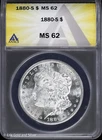 1880-S $1 Morgan Silver Dollar ANACS MS 62 | Uncirculated UNC
