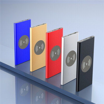 Wireless Power 10000mAh Bank Backup Qi Fast Portable Charger External Battery