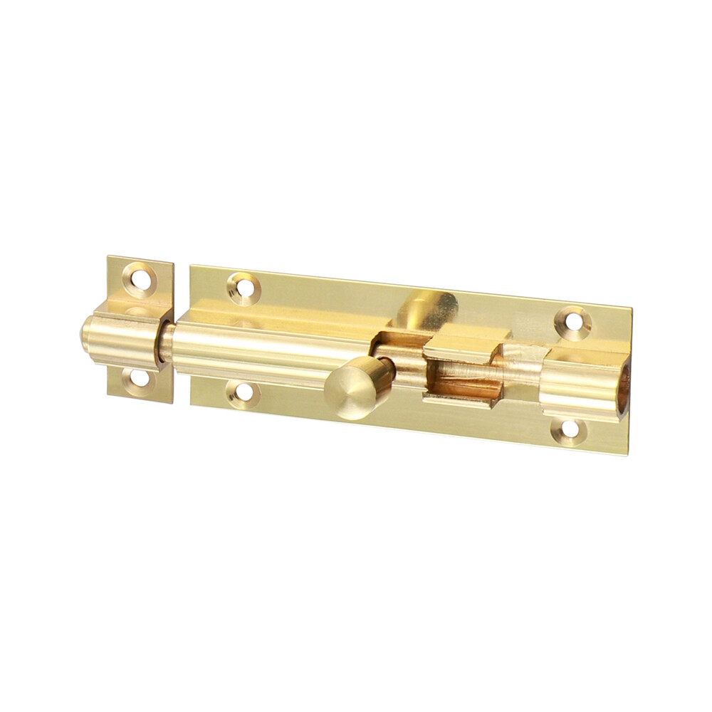 Timco 75 x 25mm - Straight Barrel Bolt - Polished Brass - TIMpac of 1 - 200945P