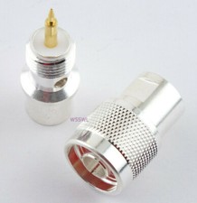 N Male Connector Easy Solder LMR-400 RG-8 RG-213 Teflon Gold Silver by W5SWL