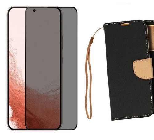 Coque Portefeuille + Verre Trempé Anti Espion pour Samsung Galaxy S25 S24 S23 FE - Imagen 11 de 14