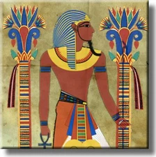 Old Egyptian Art Picture on Stretched Canvas, Wall Art Décor, Ready to Hang
