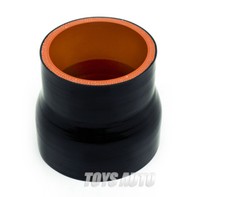 Rev9 3 - 4 Inch 76-102mm Straight Reducer Silicone Hose Black